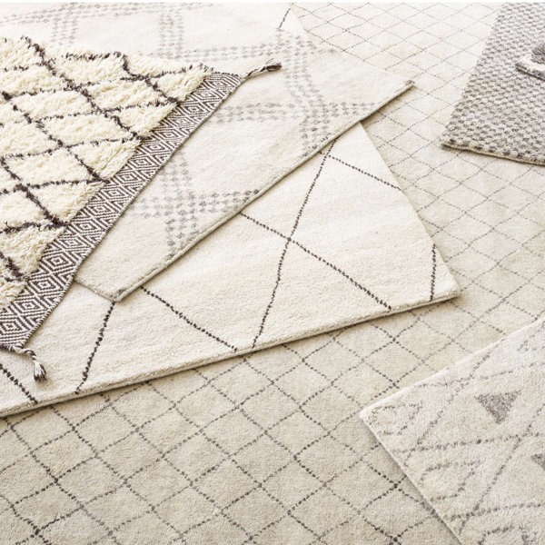 Dash and Albert Rugs Nala Geometric Hand Knotted Ivory Area Rug Perigold